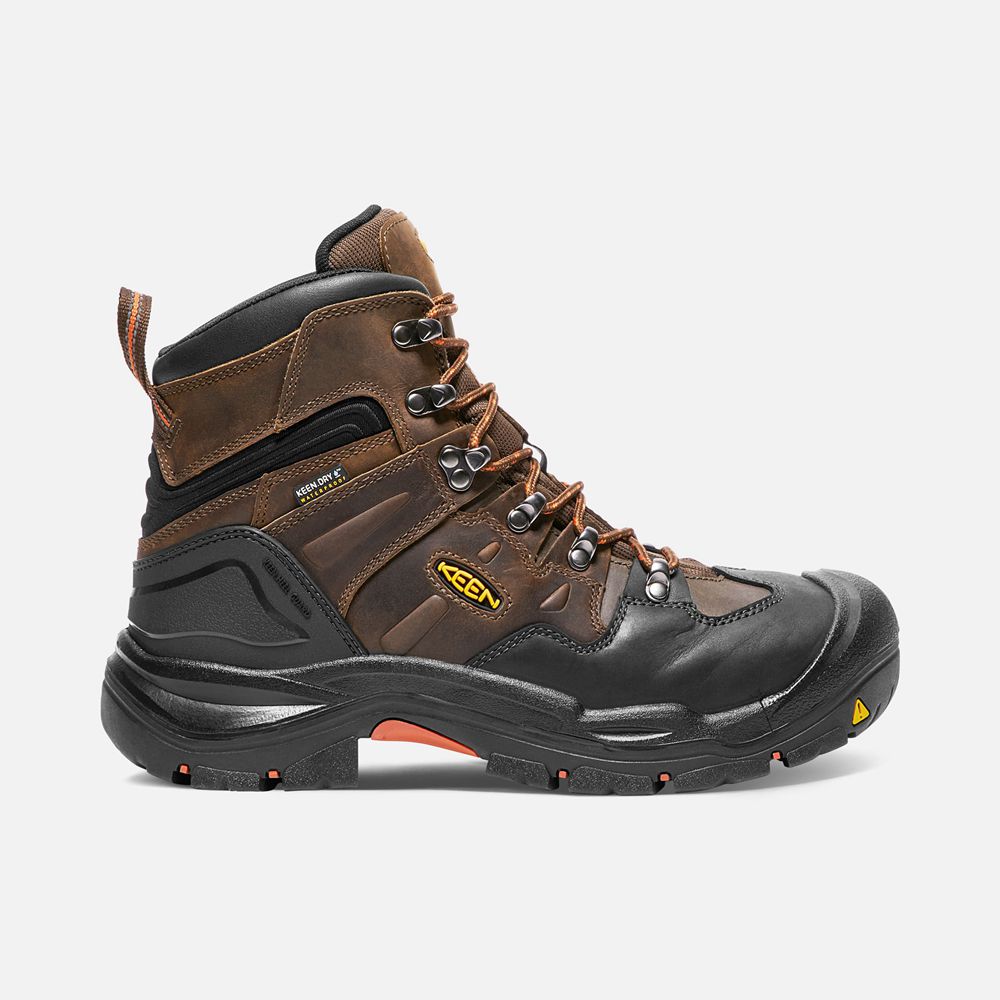 Botas de Trabajo Keen Mexico Marrom/Negros - Hombre Coburg 6\" Waterproof (Steel Toe) - ZP3791608